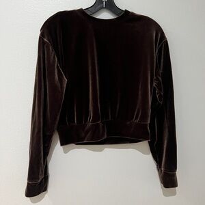 2- XS Velvet Sweatsuits- Brown & Green (4 pieces)